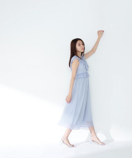 NATURAL BEAUTY BASIC(ナチュラルビューティーベーシック)の「◇バイカラーフリルワンピース(ワンピース・レディース・ブラック系その他/ブルー系その他・MEDIUM/P/S/SMALL)」の18枚目の写真