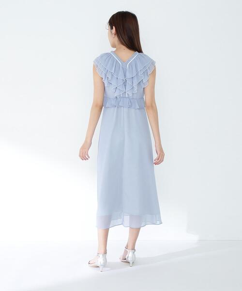 NATURAL BEAUTY BASIC(ナチュラルビューティーベーシック)の「◇バイカラーフリルワンピース(ワンピース・レディース・ブラック系その他/ブルー系その他・MEDIUM/P/S/SMALL)」の22枚目の写真