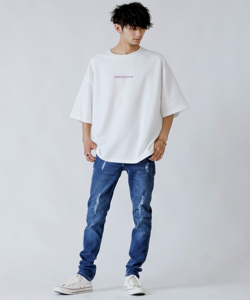 London Denim（ロンドンデニム）の「Brent Skinny Slim Fit Crash Jean/クラッシュ スキニーパンツ（デニムパンツ・メンズ・インディゴブルー・SMALL/MEDIUM/LARGE/X-LARGE）」の17枚目の写真