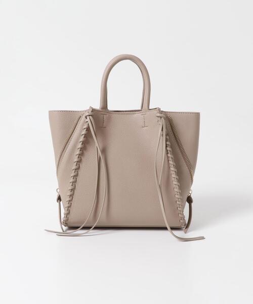 URBAN RESEARCH ROSSO WOMEN(アーバンリサーチ ロッソ)の「サイドジップミニトート(ショルダーバッグ・レディース・グレー系その他/ホワイト/ブラック・-)」の3枚目の写真