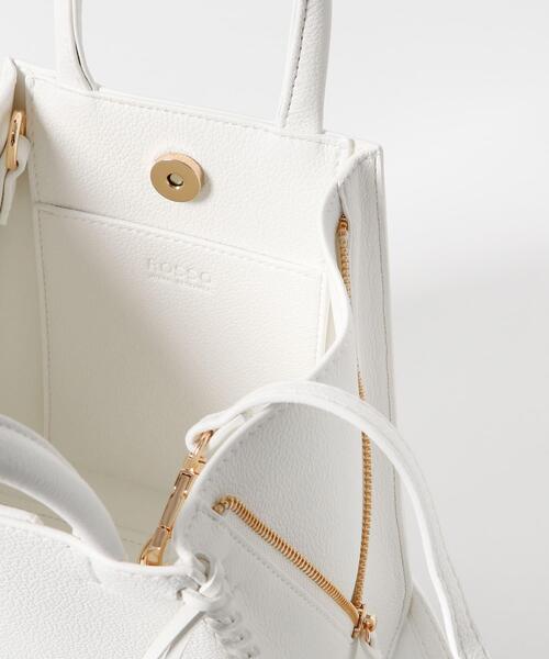 URBAN RESEARCH ROSSO WOMEN(アーバンリサーチ ロッソ)の「サイドジップミニトート(ショルダーバッグ・レディース・グレー系その他/ホワイト/ブラック・-)」の5枚目の写真