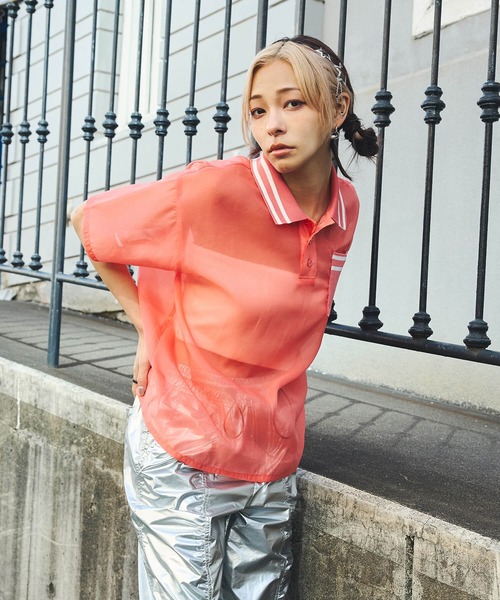 DURAS（デュラス）の「シアーポロシャツ（ポロシャツ・レディース・グリーン/パープル/オレンジ・MEDIUM/SMALL）」の14枚目の写真