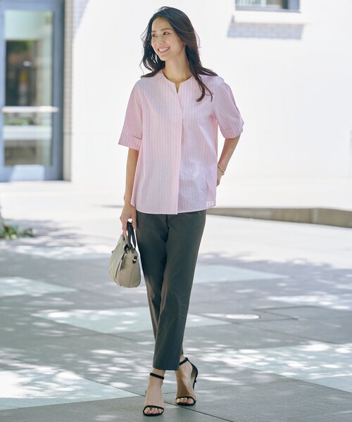 J.PRESS(ジェイプレス)の「【洗える】セルロースリネンストレッチ テーパード パンツ(その他パンツ・レディース・ベージュ系/ライトグレー系/オレンジ系/グレー系・13/9/11/7)」の11枚目の写真