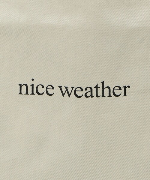 NICE WEATHER（ナイスウェザー）の「＜NICE WEATHER＞ロゴ トートバッグ（トートバッグ・メンズ・ナチュラル/ネイビー・FREE）」の10枚目の写真