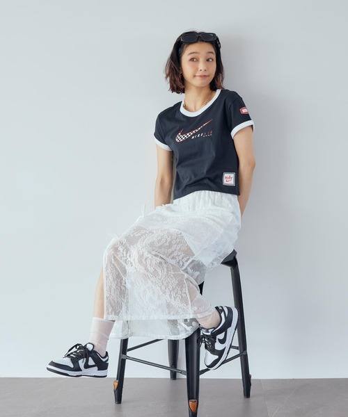 NIKE(ナイキ)の「ナイキ スポーツウェア クラブ ウィメンズ ショートスリーブ Tシャツ / Nike Sportswear Club Women's Short-Sleeve T-Shirt HQ1708-010 Black(Tシャツ/カットソー・レディース・ブラック・XL/L/M/S/XS)」の6枚目の写真