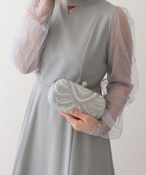 Lace Ladies(レースレディース)の「スパンコール ビーズ 刺繍 パーティー バッグ(クラッチバッグ・レディース・ベージュ/ブラック/シルバー・FREE)」の10枚目の写真