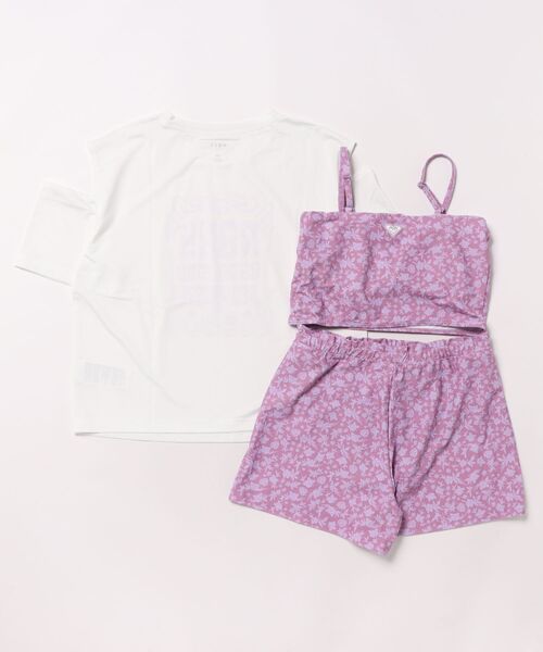 ROXY（ロキシー）の「MINI LA VIE /ロキシーキッズラッシュガードTシャツ・バンドゥ・ウエストゴムキュロット３点セット(水着)（水着・キッズ・ターコイズブルー/パープル・110/120/130/140/150/100）」の9枚目の写真