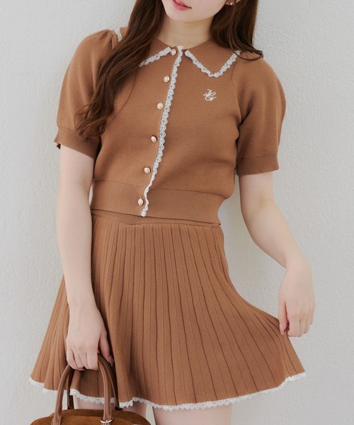 continuer de NICE CLAUP(コンティニューデナイスクラップ)の「ニットセットアップ(ワンピース・レディース・トップグレー/アイボリー/ネイビー/キャメル・FREE)」の4枚目の写真