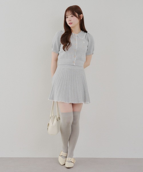 continuer de NICE CLAUP(コンティニューデナイスクラップ)の「ニットセットアップ(ワンピース・レディース・トップグレー/アイボリー/ネイビー/キャメル・FREE)」の10枚目の写真