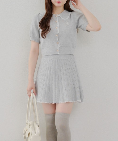 continuer de NICE CLAUP(コンティニューデナイスクラップ)の「ニットセットアップ(ワンピース・レディース・トップグレー/アイボリー/ネイビー/キャメル・FREE)」の8枚目の写真