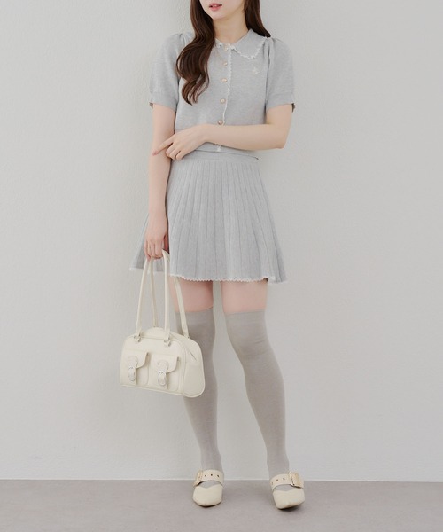 continuer de NICE CLAUP(コンティニューデナイスクラップ)の「ニットセットアップ(ワンピース・レディース・トップグレー/アイボリー/ネイビー/キャメル・FREE)」の15枚目の写真