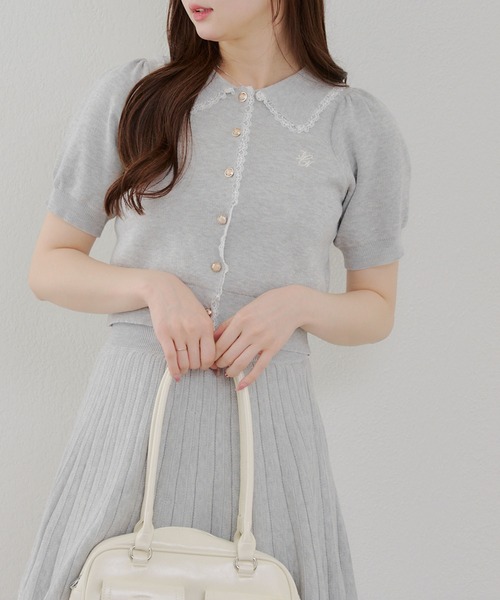 continuer de NICE CLAUP(コンティニューデナイスクラップ)の「ニットセットアップ(ワンピース・レディース・トップグレー/アイボリー/ネイビー/キャメル・FREE)」の7枚目の写真