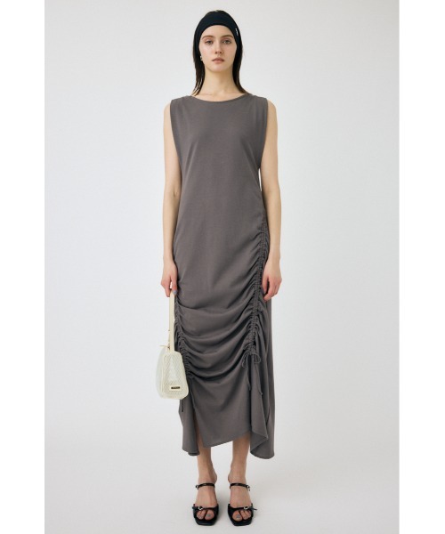 MOUSSY(マウジー)の「ASYMMETRY GATHER ドレス(ワンピース・レディース・グレー/ブラック・1/2)」の6枚目の写真