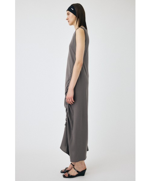 MOUSSY(マウジー)の「ASYMMETRY GATHER ドレス(ワンピース・レディース・グレー/ブラック・1/2)」の7枚目の写真