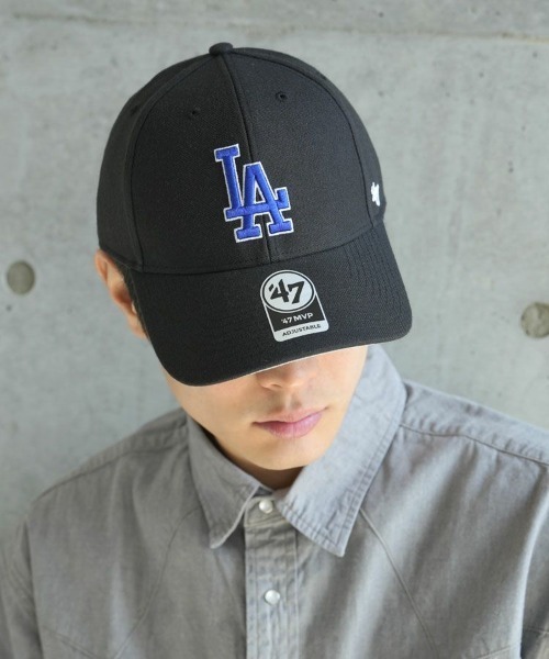 '47(フォーティーセブン)の「【'47】Dodgers '47 MVP ('47 エムブイピー ロサンゼルス・ドジャース) / 7カラー(キャップ・メンズ・ロイヤルブルー/グリーン系その他/ブラック系その他/ブラック×ホワイト/ホワイト/ネイビー/カーキ・F)」の3枚目の写真