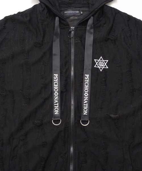 SILVER BULLET（シルバーバレット）の「『PSYCHO NATION/サイコネーション』うさ耳ダメージZIPパーカー【Z】（パーカー・レディース・ブラック/グレー・M/L）」の16枚目の写真