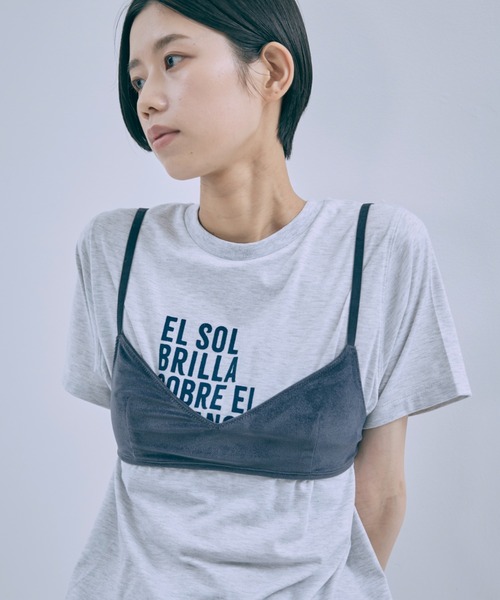 EN NEUME(エンノイム)の「Vintage Logo T-shirts(Tシャツ/カットソー・レディース・チャコールグレー/オートミール/ホワイト・FREE)」の3枚目の写真