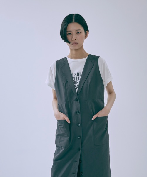 EN NEUME(エンノイム)の「Vintage Logo T-shirts(Tシャツ/カットソー・レディース・チャコールグレー/オートミール/ホワイト・FREE)」の4枚目の写真