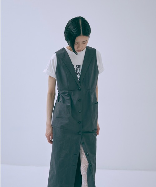 EN NEUME(エンノイム)の「Vintage Logo T-shirts(Tシャツ/カットソー・レディース・チャコールグレー/オートミール/ホワイト・FREE)」の5枚目の写真