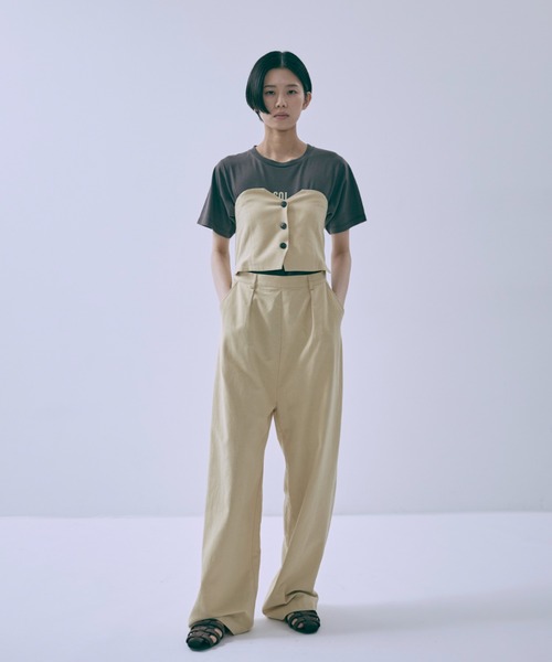 EN NEUME(エンノイム)の「Vintage Logo T-shirts(Tシャツ/カットソー・レディース・チャコールグレー/オートミール/ホワイト・FREE)」の13枚目の写真