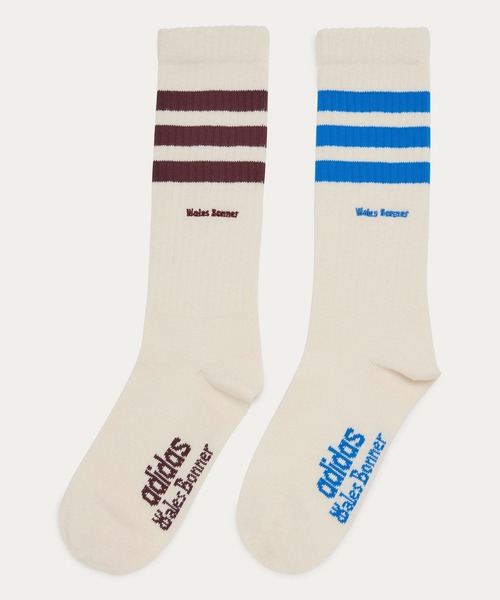新品 Mサイズ ADIDAS x WALES BONNER ソックス セット Adidas - x Wales Bonner Socks Set in Wonder White & Burgundy