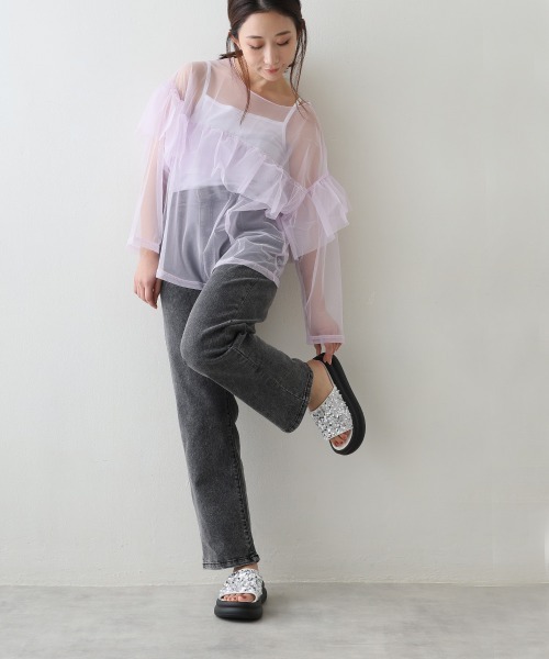 DEMETER（デメテル）の「厚底 ダブルソール スパンコール スライドサンダル（サンダル・レディース・シルバー/ブラック/ホワイト・LL/S/M/L）」の22枚目の写真