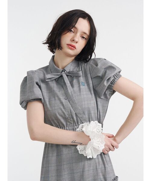 jouetie（ジュエティ）の「パンチングレースビッグシュシュ（シュシュ・レディース・レッド/オフホワイト/ブラック・FREE）」の5枚目の写真