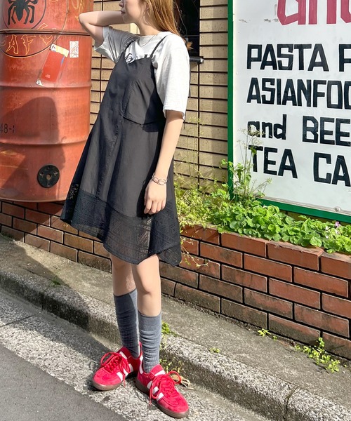 ABYS（アビス）の「パッチワーク裾レースキャミワンピース（ワンピース・レディース・ブラック/ホワイト・FREE）」の20枚目の写真