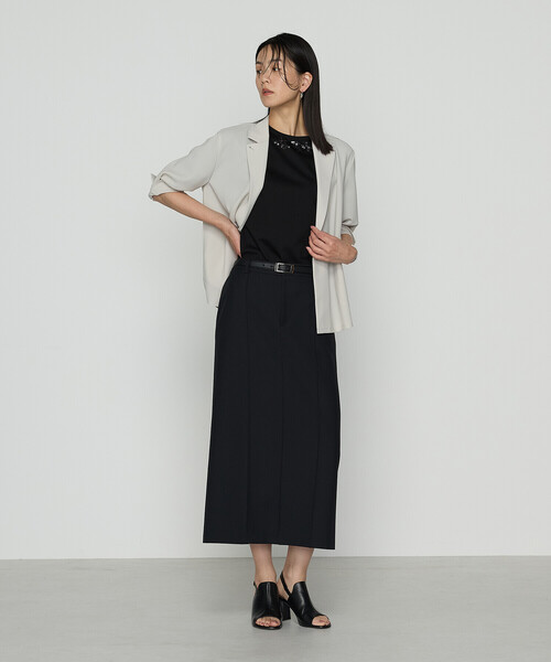 COMME CA（コムサ）の「スーピマコットンポンチ Tシャツ（Tシャツ/カットソー・レディース・ダークブルー/ホワイト/ブラック・11号/9号）」の14枚目の写真