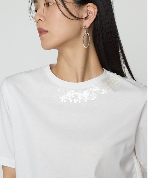 COMME CA（コムサ）の「スーピマコットンポンチ Tシャツ（Tシャツ/カットソー・レディース・ダークブルー/ホワイト/ブラック・11号/9号）」の18枚目の写真