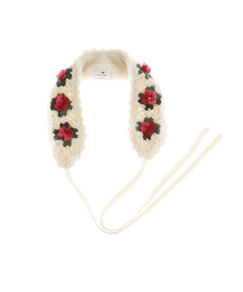 merry jenny（メリージェニー）の「クロシェヘッドドレス（カチューシャ・レディース・オフホワイト/ブラック・FREE）」の5枚目の写真