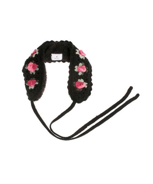 merry jenny（メリージェニー）の「クロシェヘッドドレス（カチューシャ・レディース・オフホワイト/ブラック・FREE）」の2枚目の写真