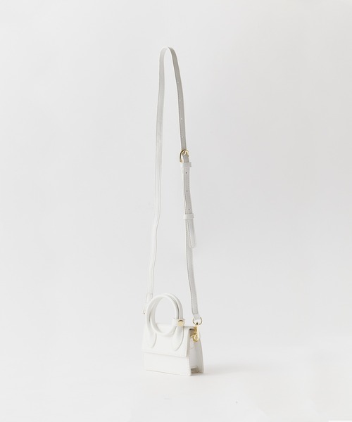 Chick（チック）の「Square Mini Shoulder & Hand Bag / スクエアミニハンドバッグ 2WAY（ショルダーバッグ・レディース・ホワイト/ブラック/シルバー・FREE）」の20枚目の写真