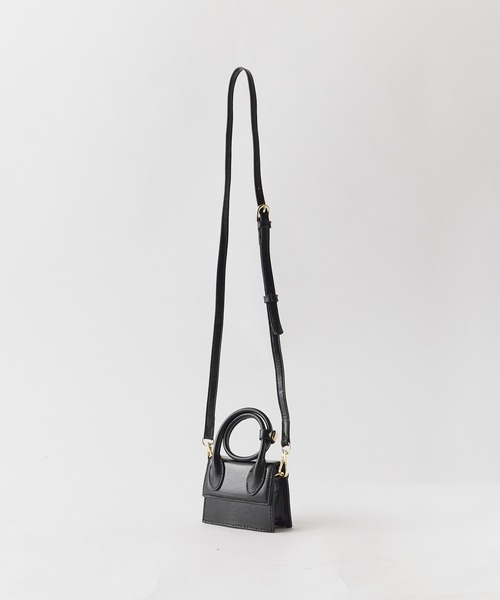 Chick（チック）の「Square Mini Shoulder & Hand Bag / スクエアミニハンドバッグ 2WAY（ショルダーバッグ・レディース・ホワイト/ブラック/シルバー・FREE）」の15枚目の写真