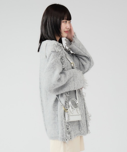 Chick（チック）の「Square Mini Shoulder & Hand Bag / スクエアミニハンドバッグ 2WAY（ショルダーバッグ・レディース・ホワイト/ブラック/シルバー・FREE）」の8枚目の写真