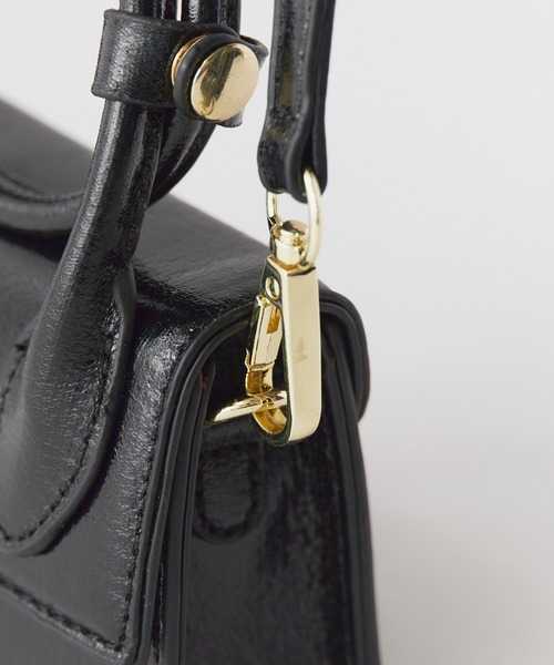 Chick（チック）の「Square Mini Shoulder & Hand Bag / スクエアミニハンドバッグ 2WAY（ショルダーバッグ・レディース・ホワイト/ブラック/シルバー・FREE）」の6枚目の写真