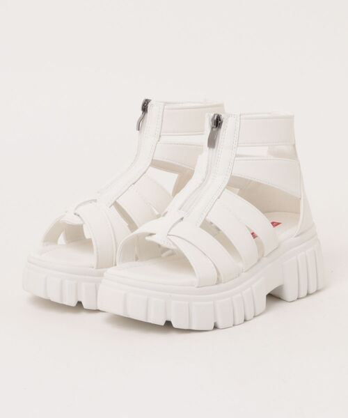 LUGG NAGG(ラグナグ)の「【BOBSON】【厚底】トラックソールグラディエーター【簡単着脱】(サンダル・レディース・ブラック/ベージュ/ホワイト・M/L/LL/S)」の14枚目の写真