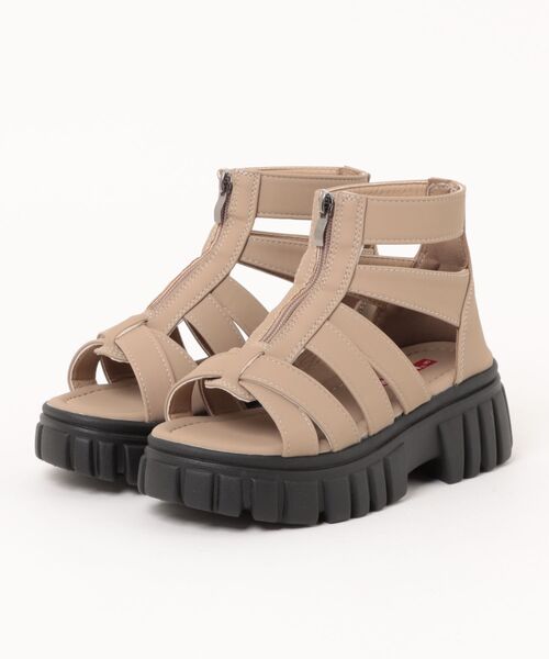 LUGG NAGG(ラグナグ)の「【BOBSON】【厚底】トラックソールグラディエーター【簡単着脱】(サンダル・レディース・ブラック/ベージュ/ホワイト・M/L/LL/S)」の16枚目の写真
