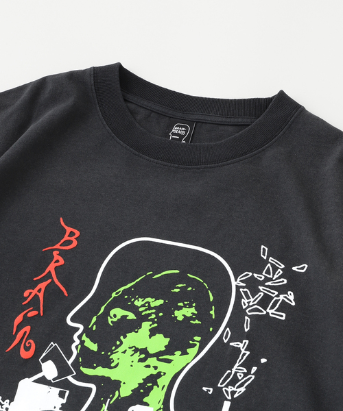【関送無料】 BRAIN DEAD Alien tractor ロゴ 半袖 Tシャツ Alien Tractor T-shirt - Washed Black – Brain Dead