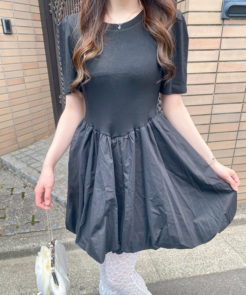 frunco(フランコ)の「バルーンワンピース(ワンピース・レディース・ホワイト/ピンク/ブラック・FREE)」の2枚目の写真