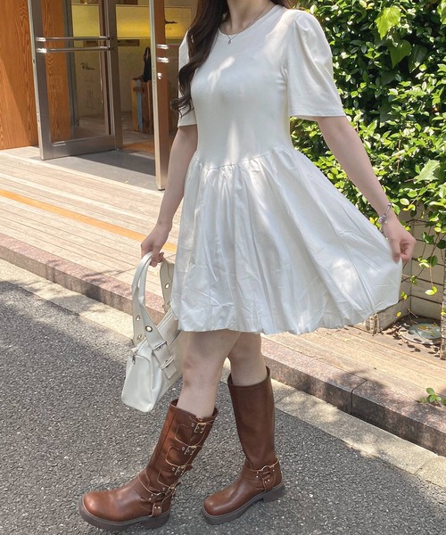 frunco(フランコ)の「バルーンワンピース(ワンピース・レディース・ホワイト/ピンク/ブラック・FREE)」の9枚目の写真