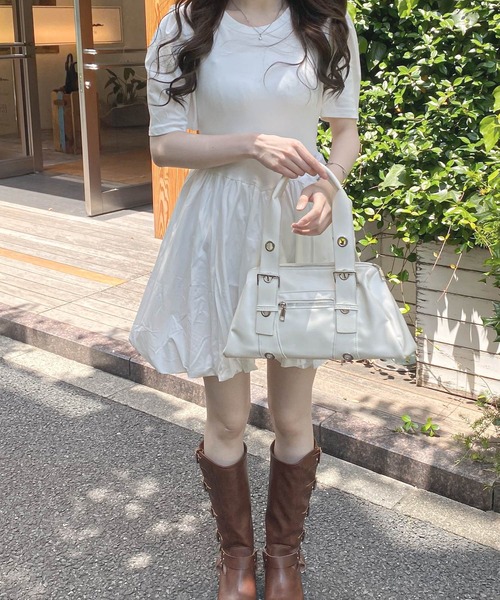 frunco(フランコ)の「バルーンワンピース(ワンピース・レディース・ホワイト/ピンク/ブラック・FREE)」の10枚目の写真