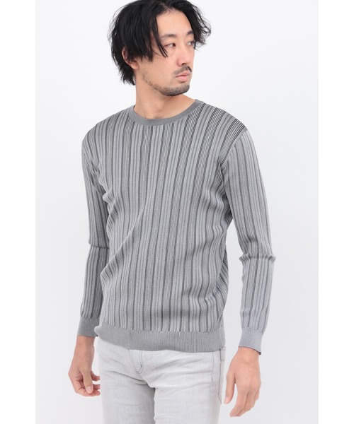 HIGH STREET（ハイストリート）の「ﾌﾞﾗｲﾄﾗﾝﾀﾞﾑﾃﾚｺｸﾙｰﾈｯｸKN（ニット/セーター・メンズ・グレー系その他/ネイビー/ホワイト/ブラック・M/LL/L）」の3枚目の写真