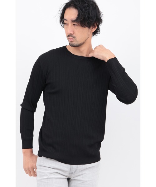 HIGH STREET（ハイストリート）の「ﾌﾞﾗｲﾄﾗﾝﾀﾞﾑﾃﾚｺｸﾙｰﾈｯｸKN（ニット/セーター・メンズ・グレー系その他/ネイビー/ホワイト/ブラック・M/LL/L）」の2枚目の写真