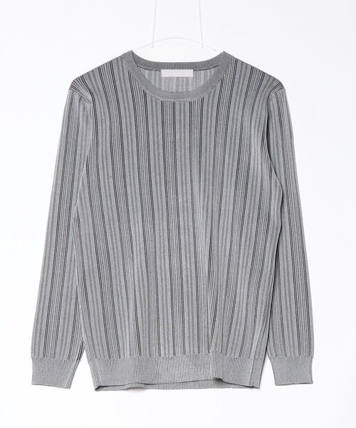 HIGH STREET（ハイストリート）の「ﾌﾞﾗｲﾄﾗﾝﾀﾞﾑﾃﾚｺｸﾙｰﾈｯｸKN（ニット/セーター・メンズ・グレー系その他/ネイビー/ホワイト/ブラック・M/LL/L）」の6枚目の写真
