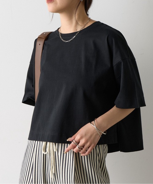 COLONY 2139(コロニートゥーワンスリーナイン)の「スマートワイドクロップドTシャツ(Tシャツ/カットソー・レディース・ブラック/グレー/ブルー/ホワイト/ピンク・FREE)」の1枚目の写真