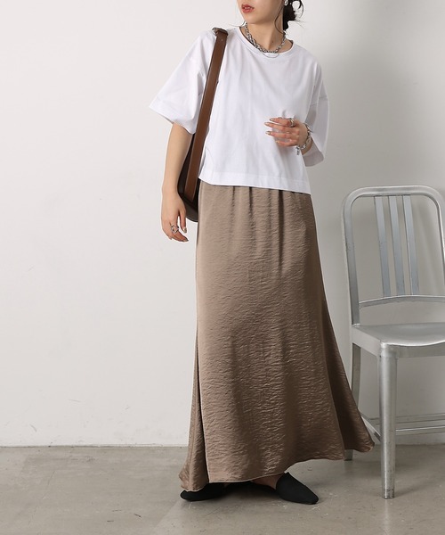 COLONY 2139(コロニートゥーワンスリーナイン)の「スマートワイドクロップドTシャツ(Tシャツ/カットソー・レディース・ブラック/グレー/ブルー/ホワイト/ピンク・FREE)」の10枚目の写真