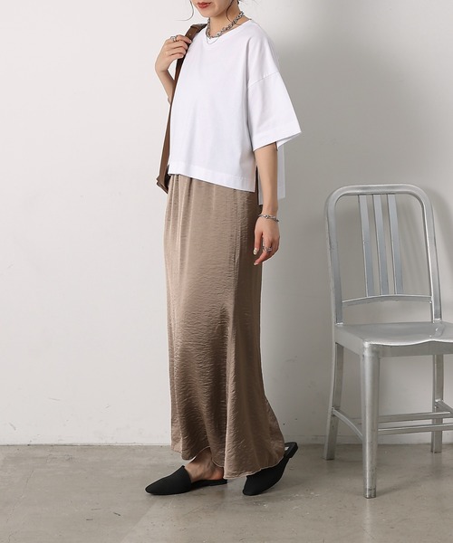 COLONY 2139(コロニートゥーワンスリーナイン)の「スマートワイドクロップドTシャツ(Tシャツ/カットソー・レディース・ブラック/グレー/ブルー/ホワイト/ピンク・FREE)」の13枚目の写真