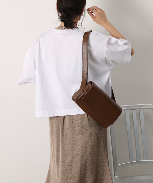 COLONY 2139(コロニートゥーワンスリーナイン)の「スマートワイドクロップドTシャツ(Tシャツ/カットソー・レディース・ブラック/グレー/ブルー/ホワイト/ピンク・FREE)」の8枚目の写真