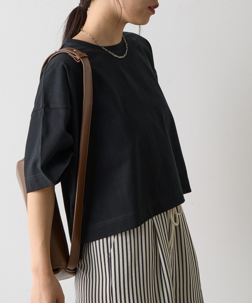 COLONY 2139(コロニートゥーワンスリーナイン)の「スマートワイドクロップドTシャツ(Tシャツ/カットソー・レディース・ブラック/グレー/ブルー/ホワイト/ピンク・FREE)」の15枚目の写真